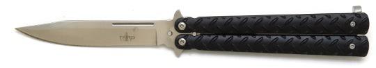 Couteau papillon manche alu noir