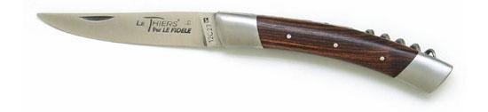 Couteau de poche LE THIERS® avec tire bouchon en bois de violette