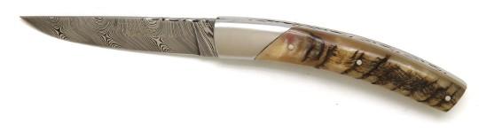Couteau pliant LE THIERS® damas en bélier