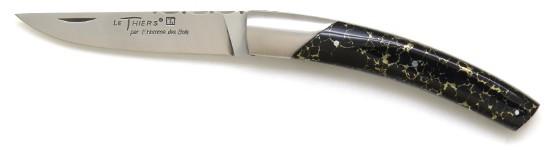 Couteau LE THIERS® haut de gamme en onyx et or