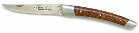 Couteau pliant LE THIERS® par Le Fidèle en bois d'amourette