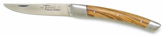 Couteau de poche LE THIERS® manche en bois d'olivier 