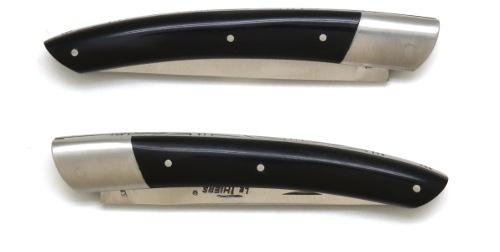COUTEAU FERMANT LE THIERS®  PAR LE SABOT 1 MITRE EN INOX - MANCHE 12 CM EN CORNE GRISE