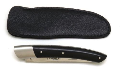 COUTEAU FERMANT LE THIERS®  PAR LE SABOT 1 MITRE EN INOX - MANCHE 12 CM EN CORNE GRISE