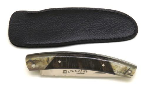 COUTEAU LE THIERS® PLEIN MANCHE EN CROUTE DE BUFFLE 2 MITRES EN CORNE DE BELIER