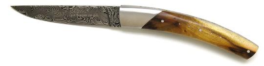 Couteau artisanal LE THIERS® damas pistachier