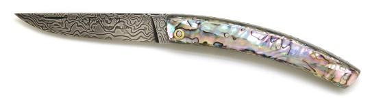 Couteau de poche LE THIERS® lame damas d'artisan coutelier