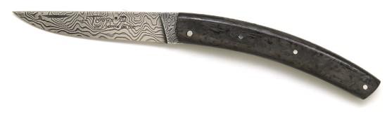 Couteau LE THIERS® lame damas - manche en carbone