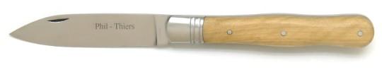 Couteau de poche pliant en buis