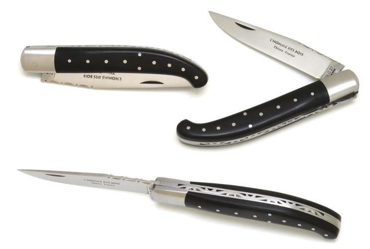 COUTEAU YATAGAN BASQUE EN BOIS D'EBENE MANCHE 12,5 CM - GAMME ELEGANCE