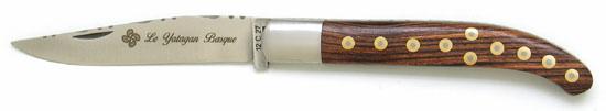 Couteau de poche Yatagan Basque en bois de violette