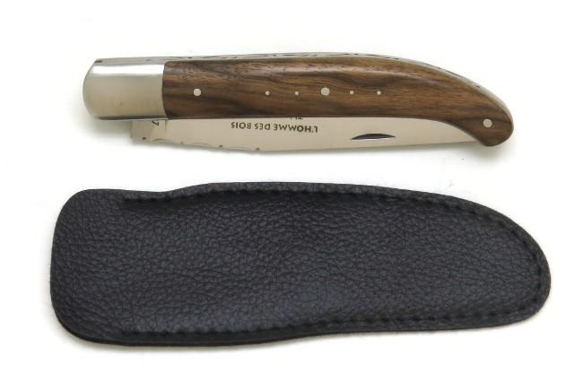 COUTEAU DE POCHE YATAGAN EN NOYER MANCHE 12,5 CM - 1 MITRE EN INOX