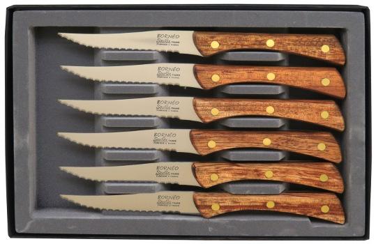 Coffret d e6 Couteaux steak en palissandre