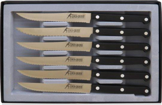 Coffret de couteaux steak de Thiers à dents manche noir