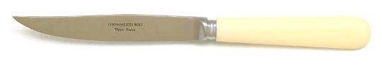 Couteau steak manche couleur ivoire