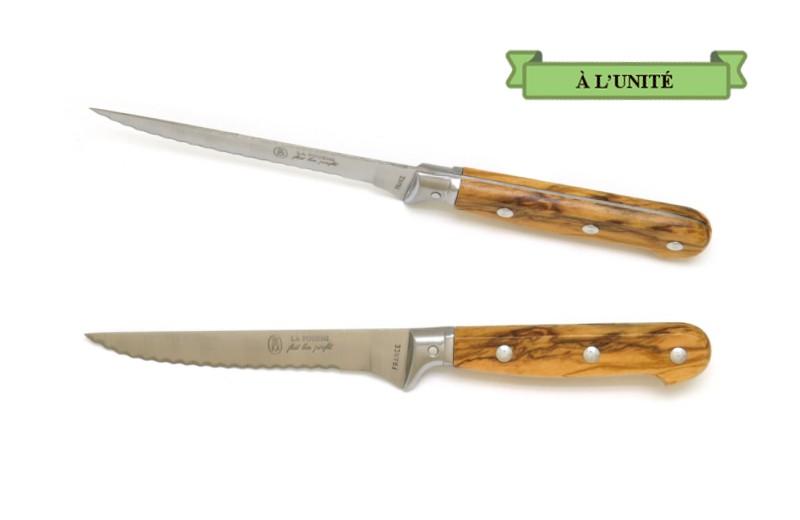 Couteau steak manche en bois d'olivier