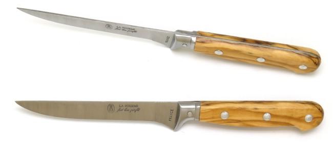 COUTEAU LA FOURMI STEAK BOIS OLIVIER INOX LAME LISSE