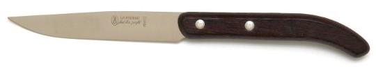 Couteau steak lame lisse en bois de wengé