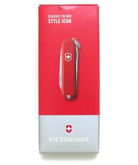 COUTEAU SUISSE VICTORINOX CLASSIC SD STYLE ICON MODELE 0.6223.G - CANIF ONGLIER 58 MM ROUGE