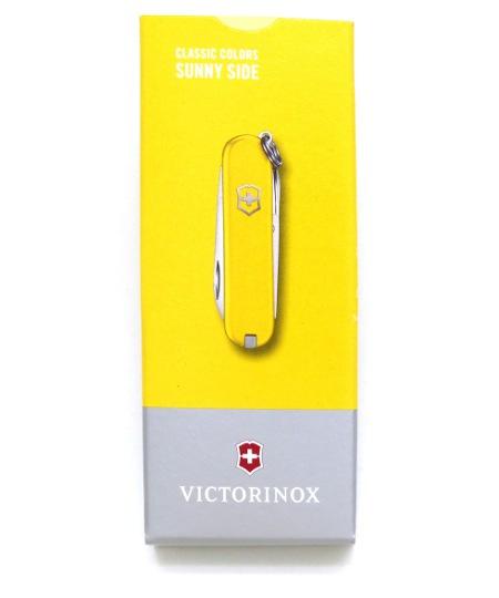 COUTEAU SUISSE VICTORINOX CLASSIC SD SUNNY SIDE MODELE 0.6223.8G - CANIF ONGLIER 58 MM JAUNE