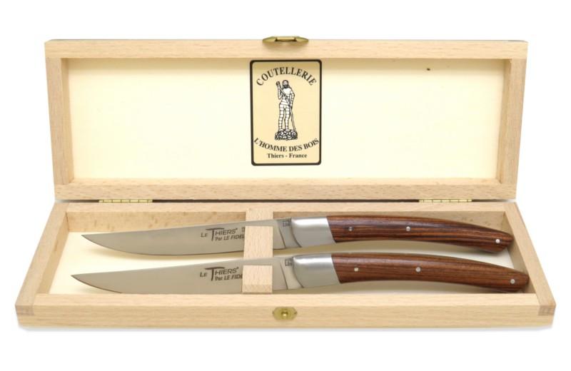 Coffret de 2 couteaux Le Thiers® en bois de violette