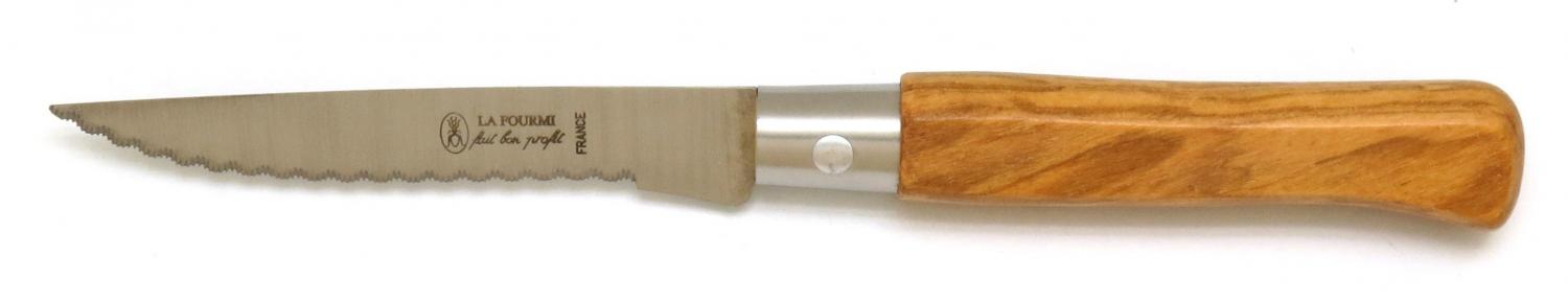 Couteau de table country en bois 'olivier