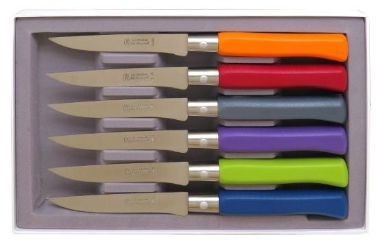 Coffret de 6 couteaux de table Country 6 couleurs