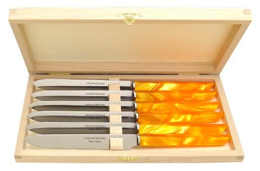 Couteau de table haut de gamme orange