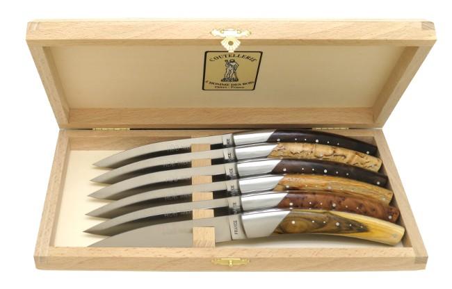 Coffret 6 couteaux de table en bois noble Coutellerie du Périgord