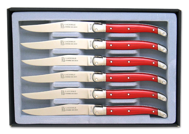 Coutellerie de l'Homme des Bois - Couteaux de table Laguiole gamme Premium