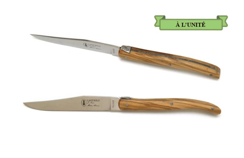 Couteau de table laguiole en bois d'olivier
