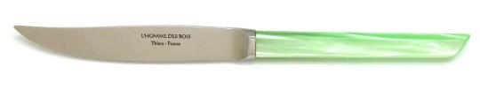 Couteau steak artisanal Gento vert anis