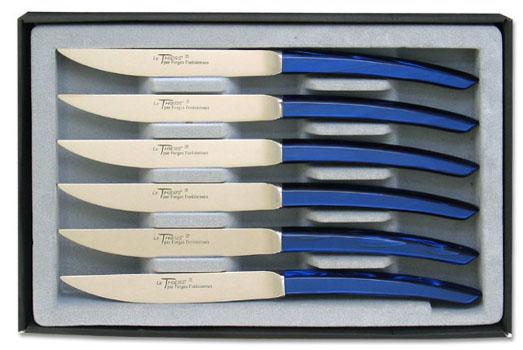6 couteaux de table LE THIERS® bleu nuit