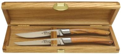 Coffret de couteaux de table français LE THIERS® en olivier