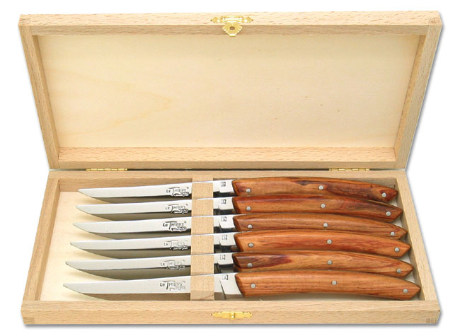 Coffret bois 6 couteaux steak 10 cm Stamina