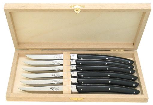 Coffret de 6 Couteaux de table LE THIERS® en ébène