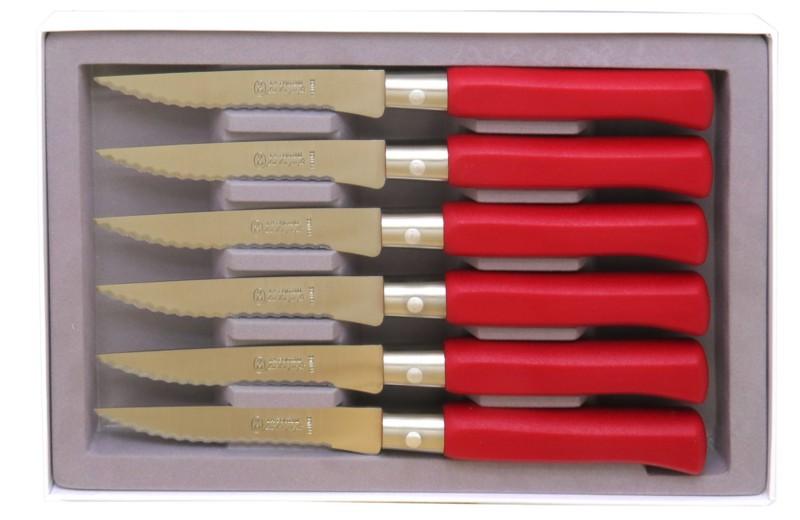 Couteaux de table Country rouge 