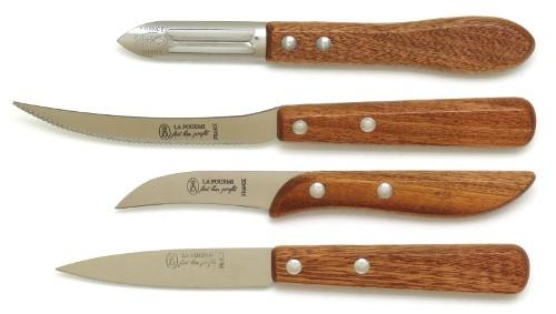Ensemble de 4 couteaux éplucheurs en bubinga