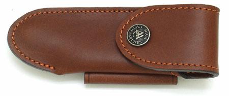 Benoit l'Artisan  Etui en cuir doublé marron clair, pour couteau