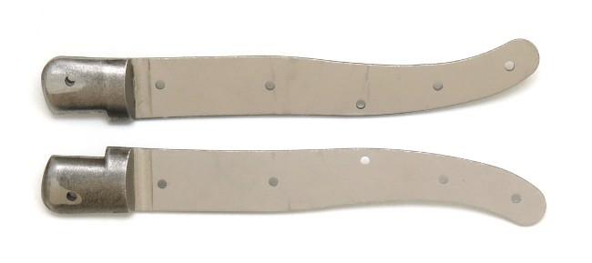 PLATINES 1 MITRE EN INOX SANS FILET POUR COUTEAU DE POCHE LAGUIOLE 12 CM