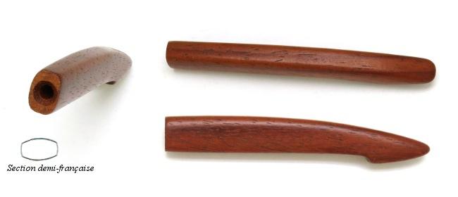 MANCHE EN BOIS DE CORAIL POUR COUTEAU DE TABLE MANCHE CAPUCIN - DEMI-FRANCAIS