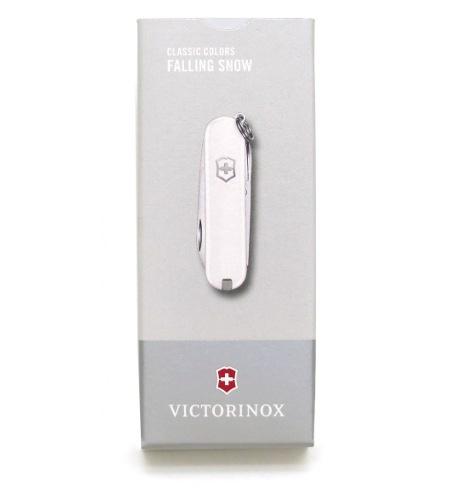 ONGLIER SUISSE VICTORINOX CLASSIC SD FALLING SNOW MODELE 0.6223.7G - CANIF ONGLIER 58 MM BLANC