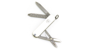 Onglier Suisse Victorinox blanc classic sd falling snow