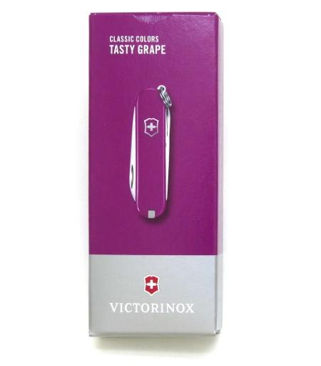 ONGLIER SUISSE VICTORINOX CLASSIC SD TASTY GRAPE MODELE 0.6223.52G - CANIF ONGLIER 58 MM VIOLET MAUVE