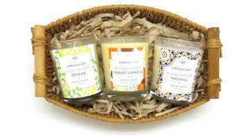 Coffret de 3 bougies artisanales parfumées