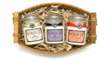 3 Bougies parfumées Mathilde et Zoé