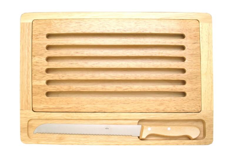 Planche à pain et couteau à pain avec ramasse miettes