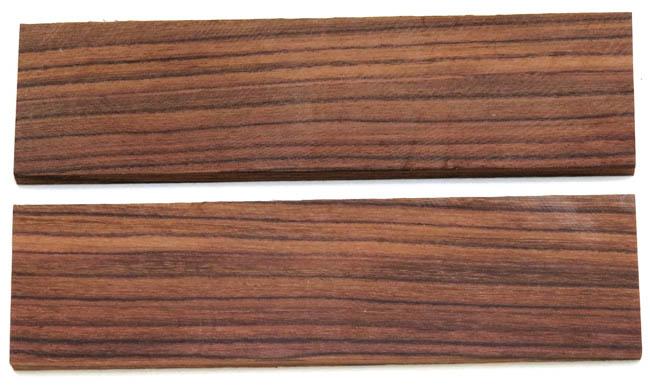 2 PLAQUETTES EN BOIS DE VIOLETTE TYPE A - POUR MONTAGE DE COUTEAU