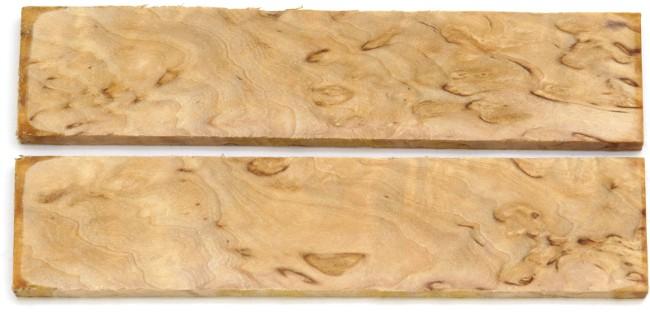 2 PLAQUETTES EN BOULEAU TYPE B - POUR MONTAGE DE COUTEAU