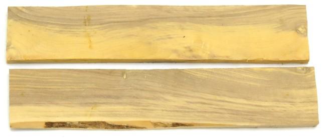 2 PLAQUETTES EN BUIS T2 TYPE B - POUR MONTAGE DE COUTEAU